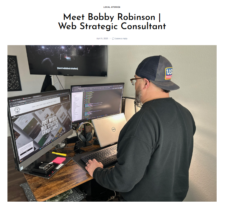 A screenshot of a website that says meet bobby robinson