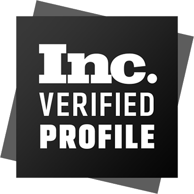 A black and white logo for inc. verified profile