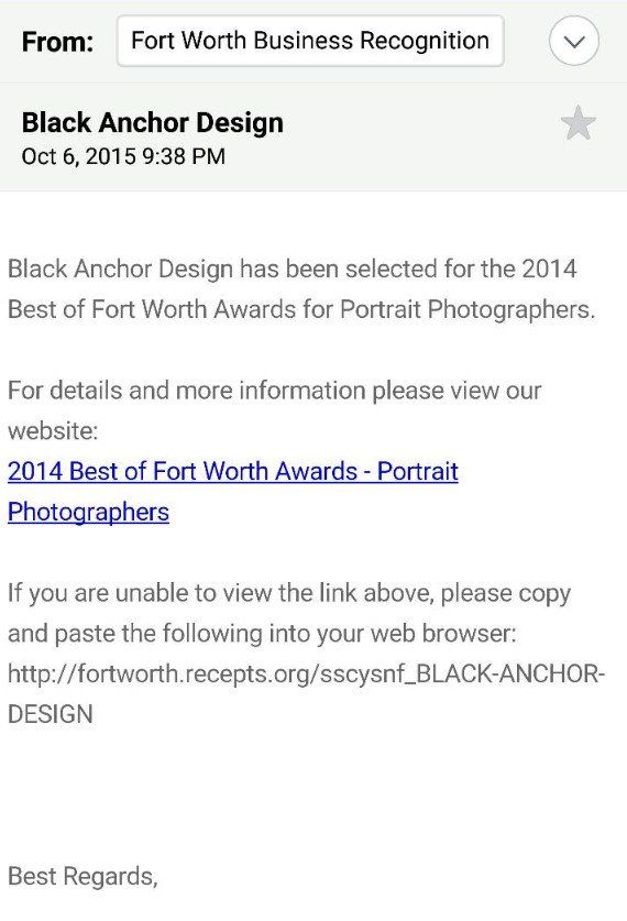 2014 Best of Fort Worth Awards - Portrait Photographer