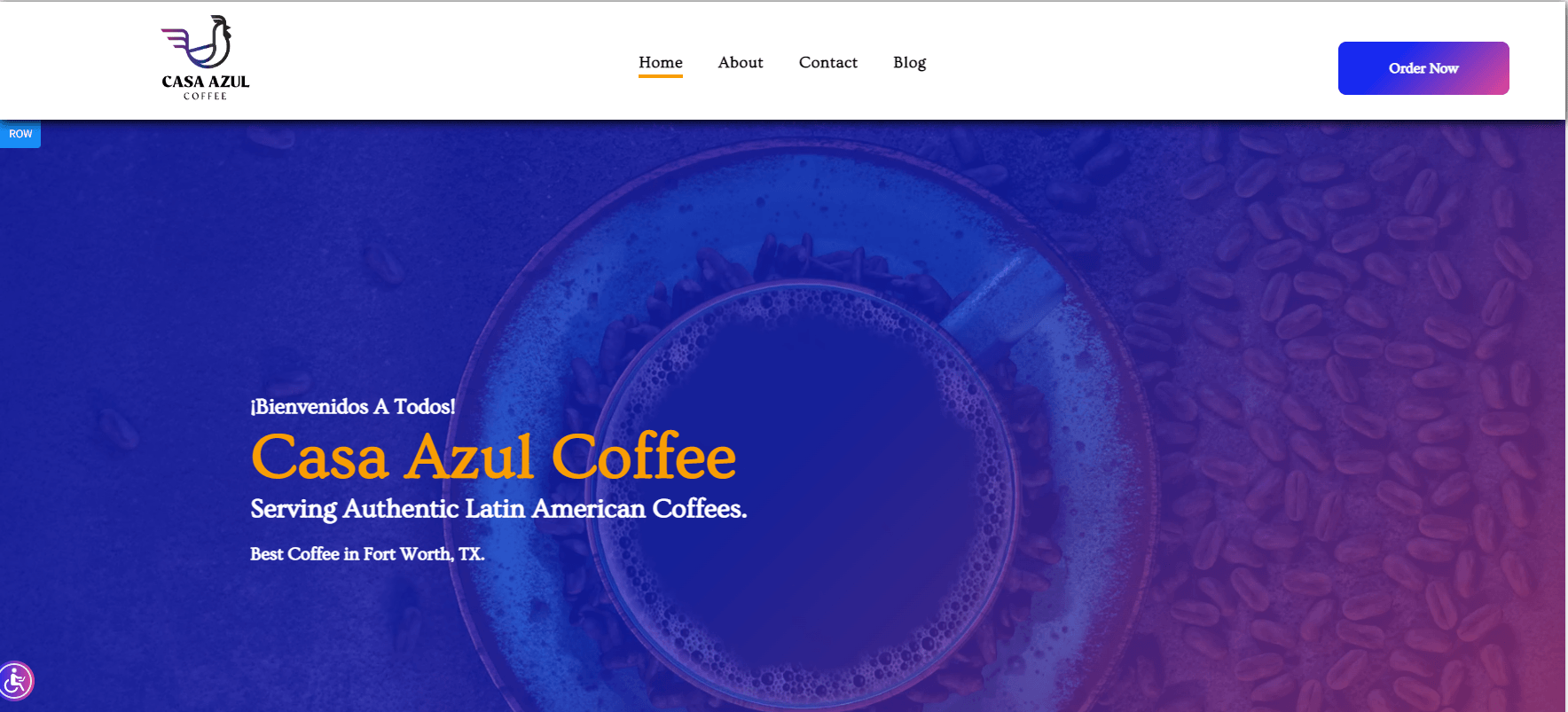 Casa Azul Coffee Web Design