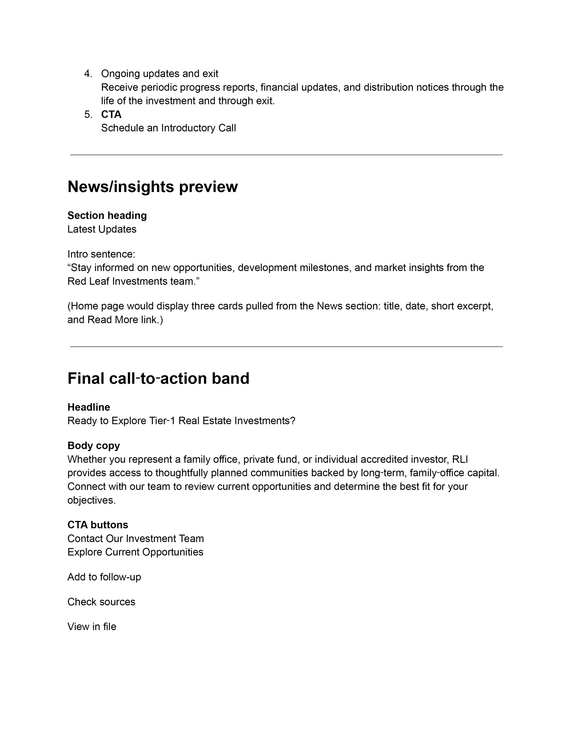 Text-based document with headings: 