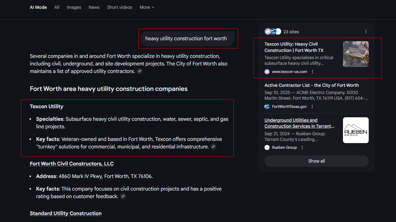 Screenshot of a search result with text and a sidebar, showing information about a subject.