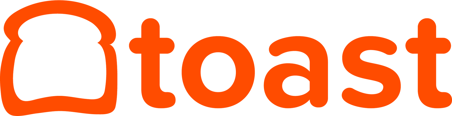 The word toast is written in orange on a white background