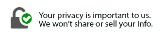 A sign that says `` your privacy is important to us . we won 't share or sell your info . ''