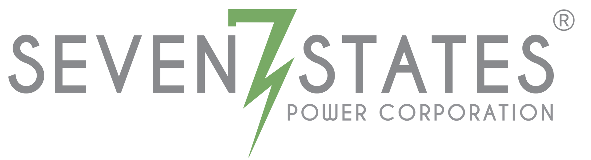 The seven states power corporation logo has a lightning bolt on it.