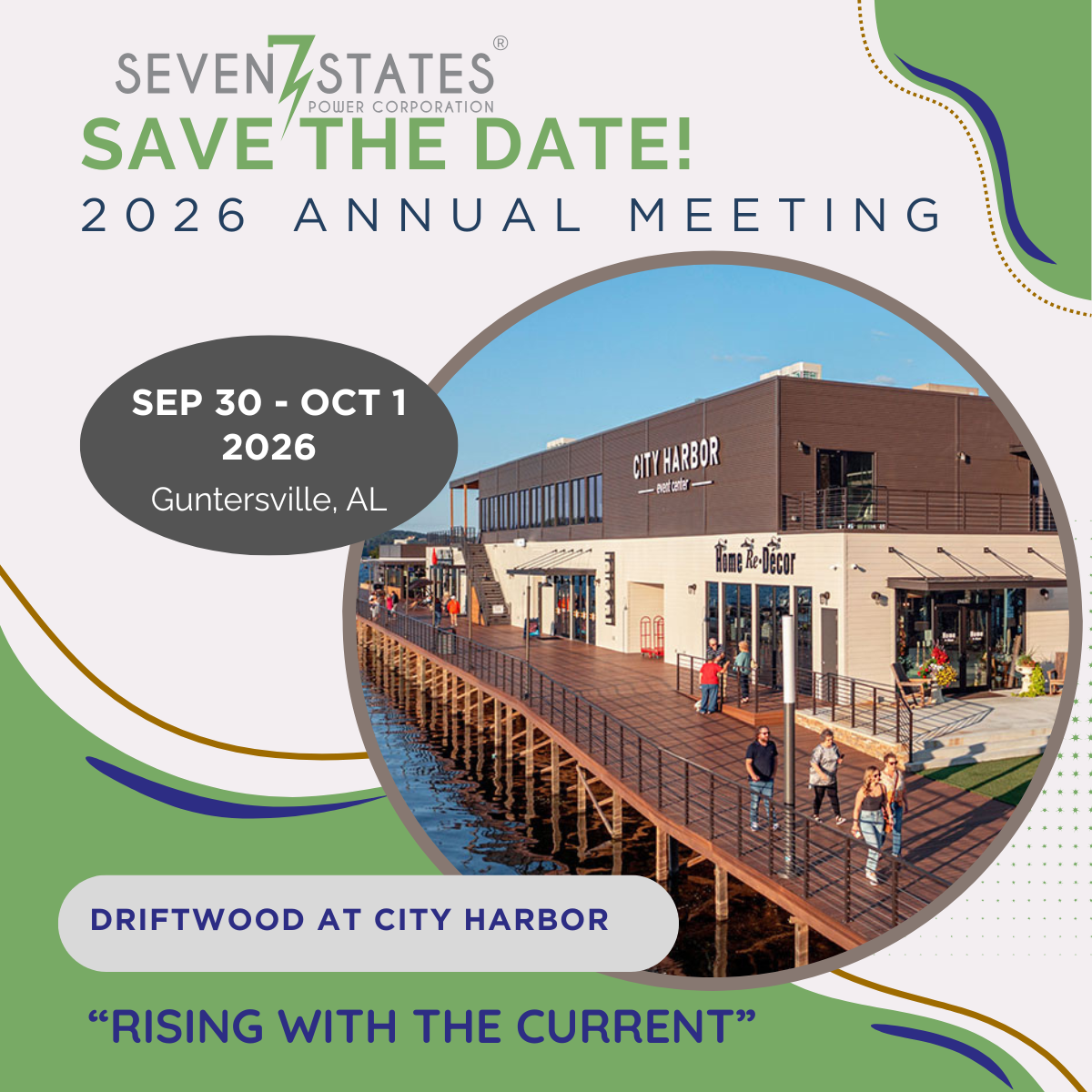 A poster for the seven states annual meeting the power of connecting.