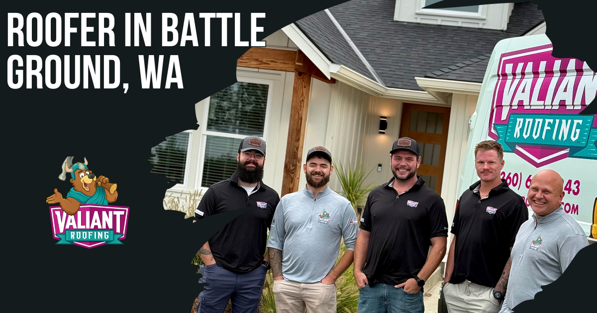 Best roofer in Battle Ground, WA, Valiant Roofing is trusted for roof inspections, roof repairs, emergency leak response, and full roof replacements with clean scopes and photo documentation. Backed by 230+ 5-star Google reviews, we serve Battle Ground from our Vancouver office at 108 SE 124th Ave STE 8, Vancouver, WA 98684. Call Valiant Roofing for a documented inspection and clear next steps.