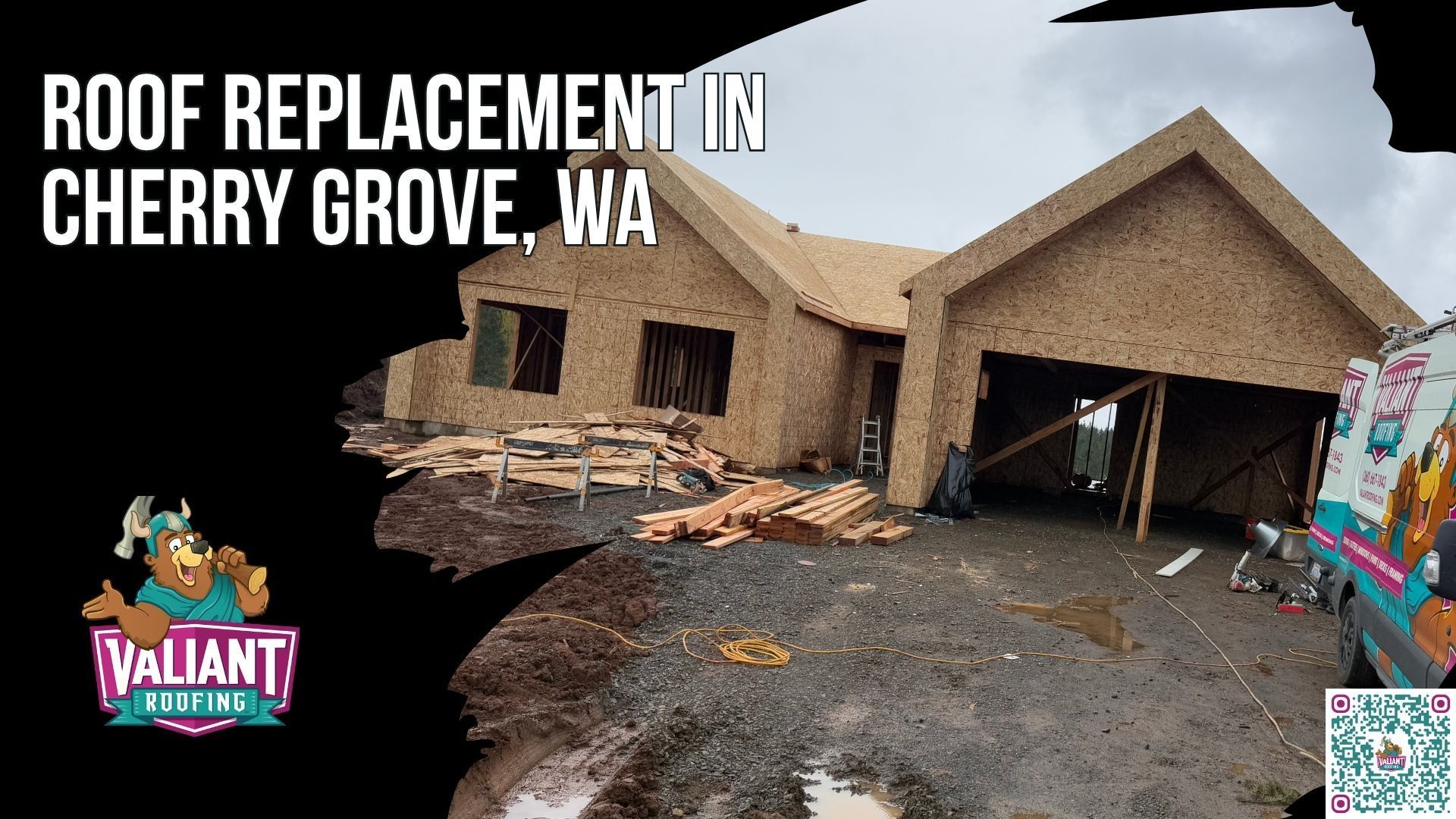 Roof Replacement in Cherry Grove, WA | Residential Tear-Off, Emergency Roof Replacement
Valiant Roofing is a licensed Washington contractor serving Cherry Grove, WA with full tear-off roof replacement covering shingles, underlayment, flashings, vents, and rotted decking under a Clark County re-roofing permit. Permits pull through the Clark County Permit Center at 1300 Franklin Street, Vancouver, WA 98660 since Cherry Grove is unincorporated Clark County. The inspector walks the roof, photographs every penetration, and emails you a detailed itemized estimate before leaving the driveway. Emergency roofing services are available beyond standard business hours. Visit https://www.valiantroofing.com/locations/cherry-grove-wa or stop by 108 SE 124th Ave Suite 8, Vancouver, WA 98684.