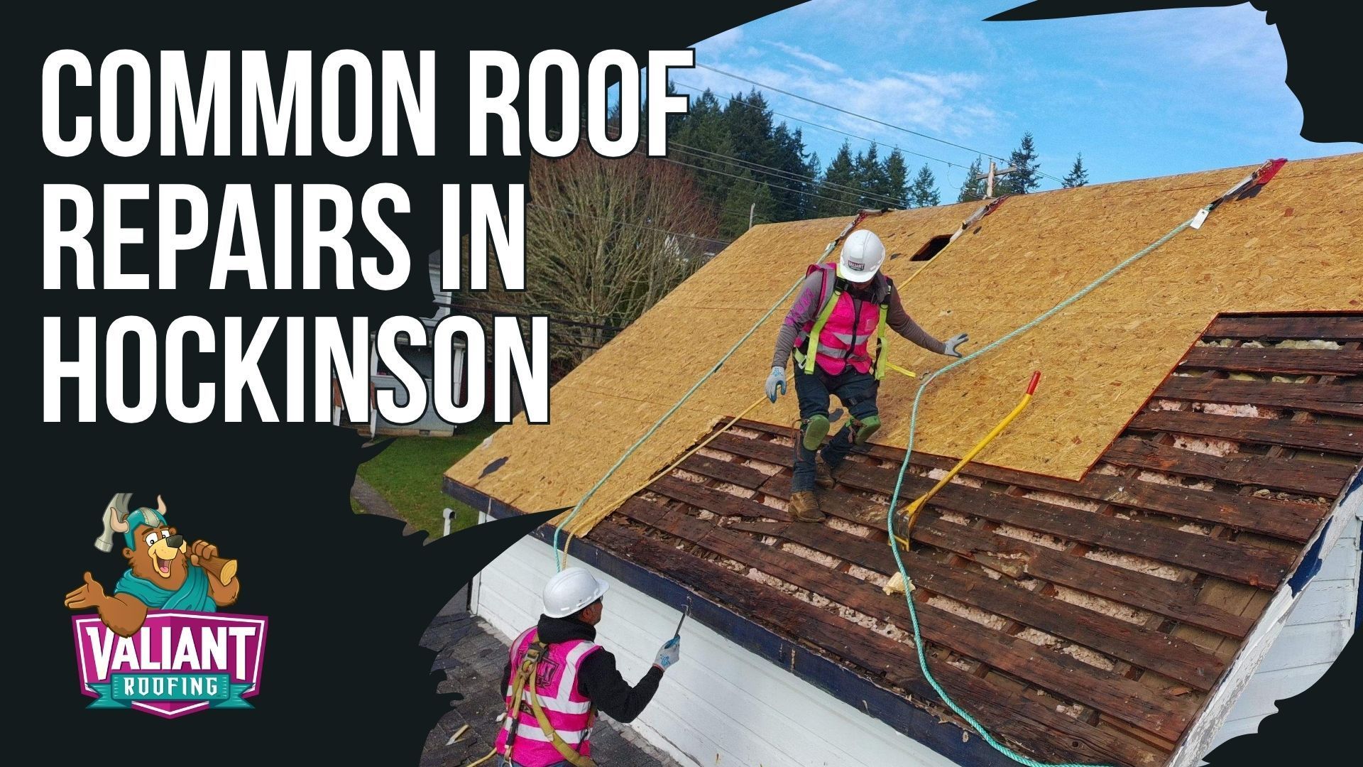 Roof repair project by Valiant Roofing