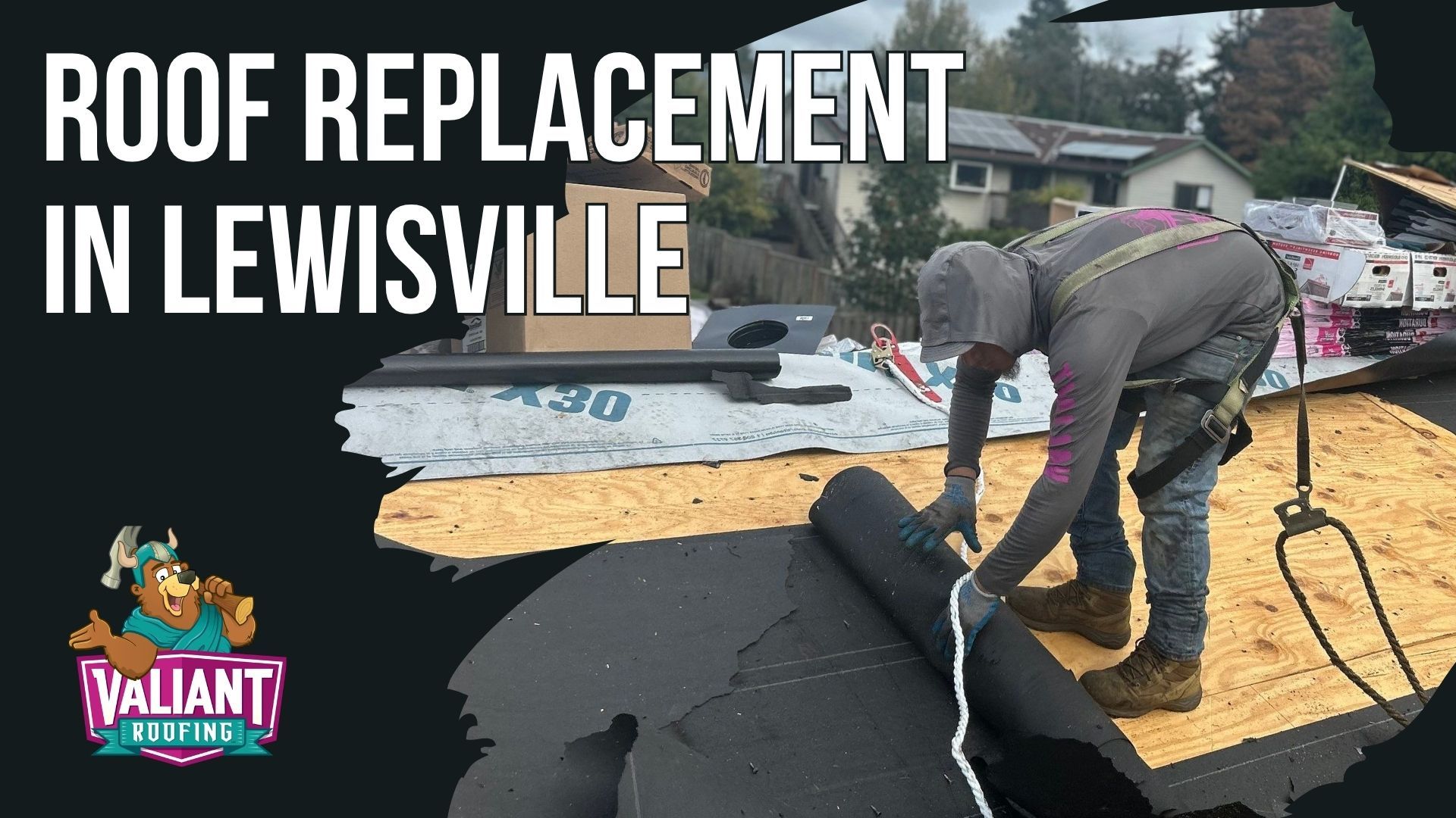 Full roof replacement project in Lewisville, WA by Valiant Roofing