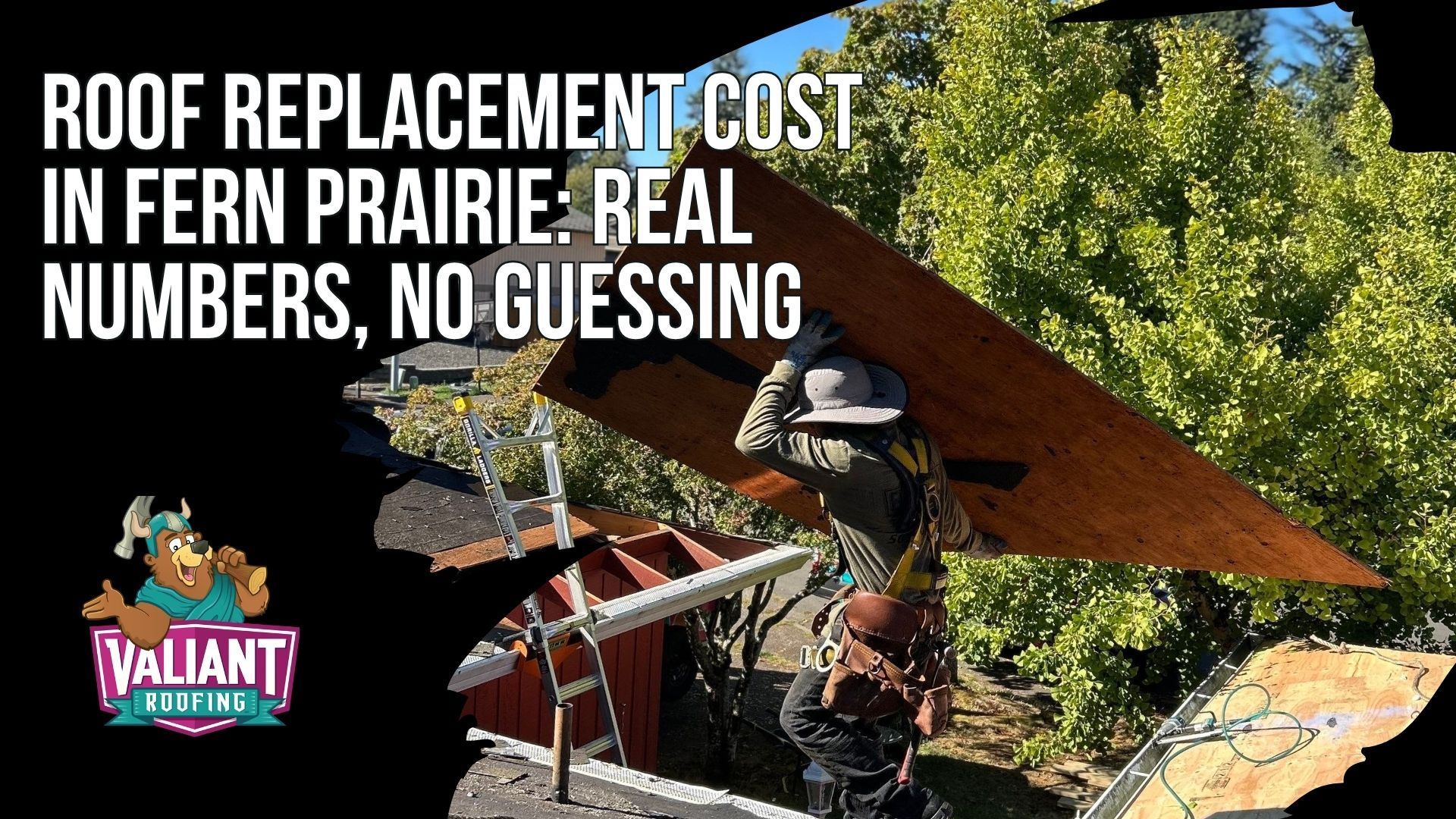 Roof Replacement Cost in Fern Prairie: Real Numbers, No Guessing
Roof replacement cost in Fern Prairie, with real numbers and no guessing: a full replacement typically runs $12,000 to $25,000 for a standard residential asphalt shingle roof, driven by roof size, pitch, material choice, and decking condition. Architectural asphalt installs at $6 to $7 per sq ft, F-Wave synthetic at $8 to $12, and metal at $10 to $15, so a 1,500 to 2,500 sq ft roof ranges $12,000 to $20,000 in asphalt or $18,000 to $30,000 in metal. Rotted decking, common in Fern Prairie due to moisture, adds $1,000 to $4,000, ventilation upgrades add $500 to $1,500, and Clark County RSW permit fees run $200 to $500. Valiant Roofing itemizes every line, calls you before any added decking work, and offers financing with monthly payments.
Valiant Roofing, 108 SE 124th Ave Suite 8, Vancouver, WA 98684. https://www.valiantroofing.com/locations/vancouver-wa