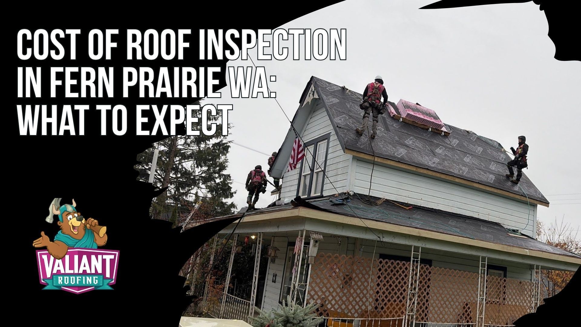 Cost of Roof Inspection in Fern Prairie WA: What to Expect
Fern Prairie's 2026 roof inspection pricing framework is published in full, unlike most local roofing pages. A free Valiant roof inspection costs $0 with no obligation and includes the same physical walk, attic check, and photo-documented PDF report as the paid version, the only difference being the paid report is signed for third-party use. Paid pre-listing and pre-purchase inspections each run $225, a storm or insurance claim inspection is $0 for current customers or $325 standalone, an infrared moisture scan runs $395, and a drone inspection runs $195. Independent third-party inspections average $200 to $500 in Clark County. A full replacement typically ranges from about $19,358 to $39,159 depending on size and materials.
108 SE 124th Ave Suite 8, Vancouver, WA 98684
https://www.valiantroofing.com/locations/vancouver-wa