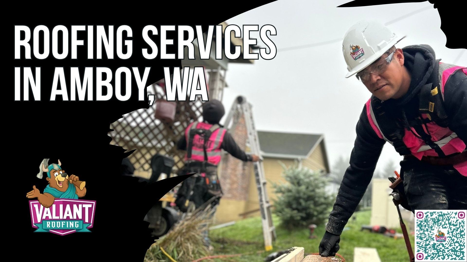 Roofing services in Amboy, WA by Valiant Roofing including roof repair, roof replacement, roof inspection, and emergency roof repair for homeowners dealing with leaks, storm damage, missing shingles, and moss buildup. Trusted roofer in Amboy, WA delivering fast same day roof repair, full roof replacement with Owens Corning materials, free roof inspections with photo documentation, and 24/7 emergency roofing services. Serving Amboy homeowners with transparent pricing, professional crews, and 5 star reviews, Valiant Roofing provides reliable roofing solutions designed for the Pacific Northwest climate including heavy rain, wind, and moisture exposure.