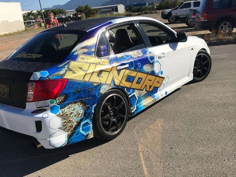 A Car With The Word Signcorp On The Side Of It — Cairns Signcorp In Portsmith, QLD