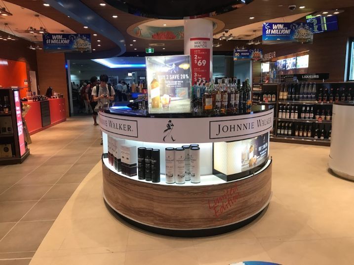 A Johnnie Walker Display In A Liquor Store — Cairns Signcorp In Portsmith, QLD