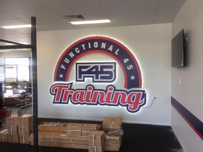 A Sign On A Wall That Says Functional 45 Training — Cairns Signcorp In Portsmith, QLD