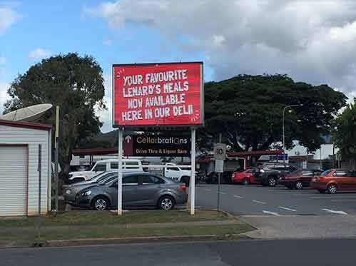 A Red Sign That Says 