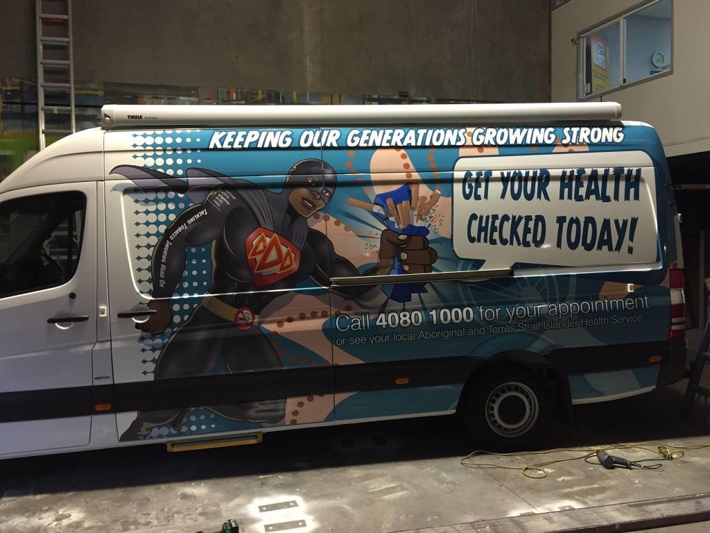 A Van That Says Get Your Health Checked Today — Cairns Signcorp In Portsmith, QLD