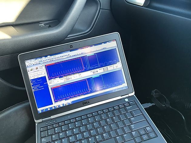 Laptop in the car