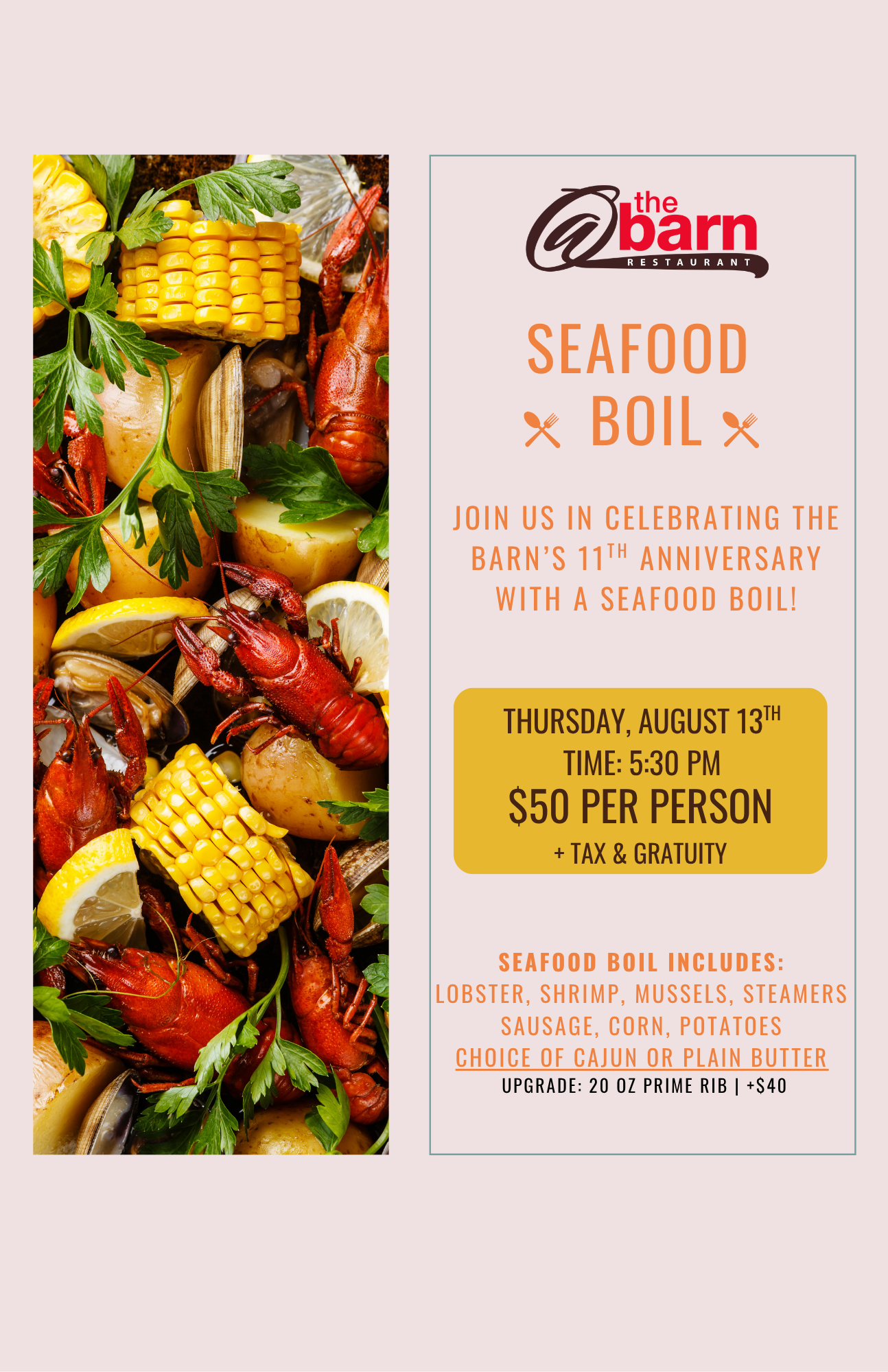 Seafood Boil @ The Barn 