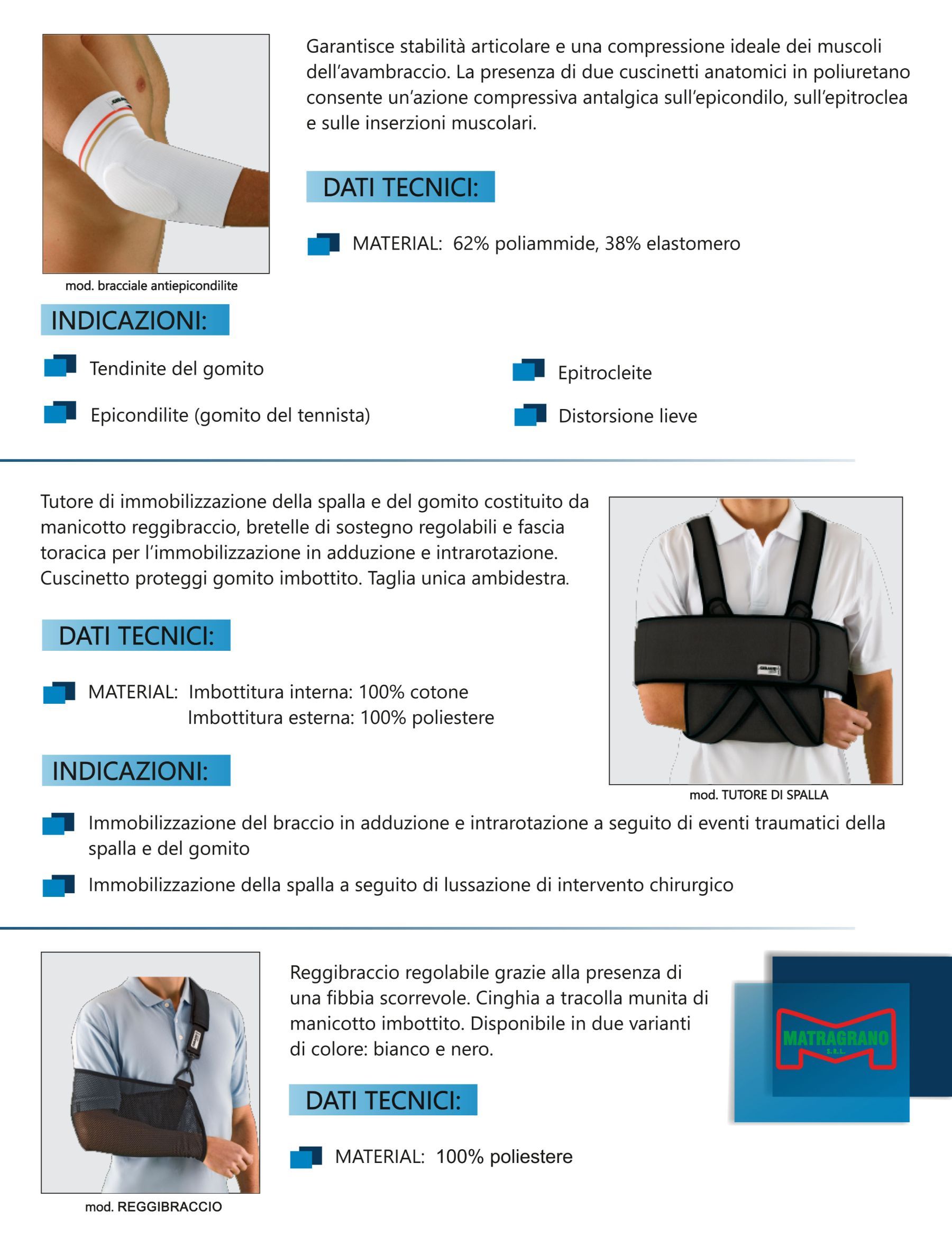 Depliant tutori gomito