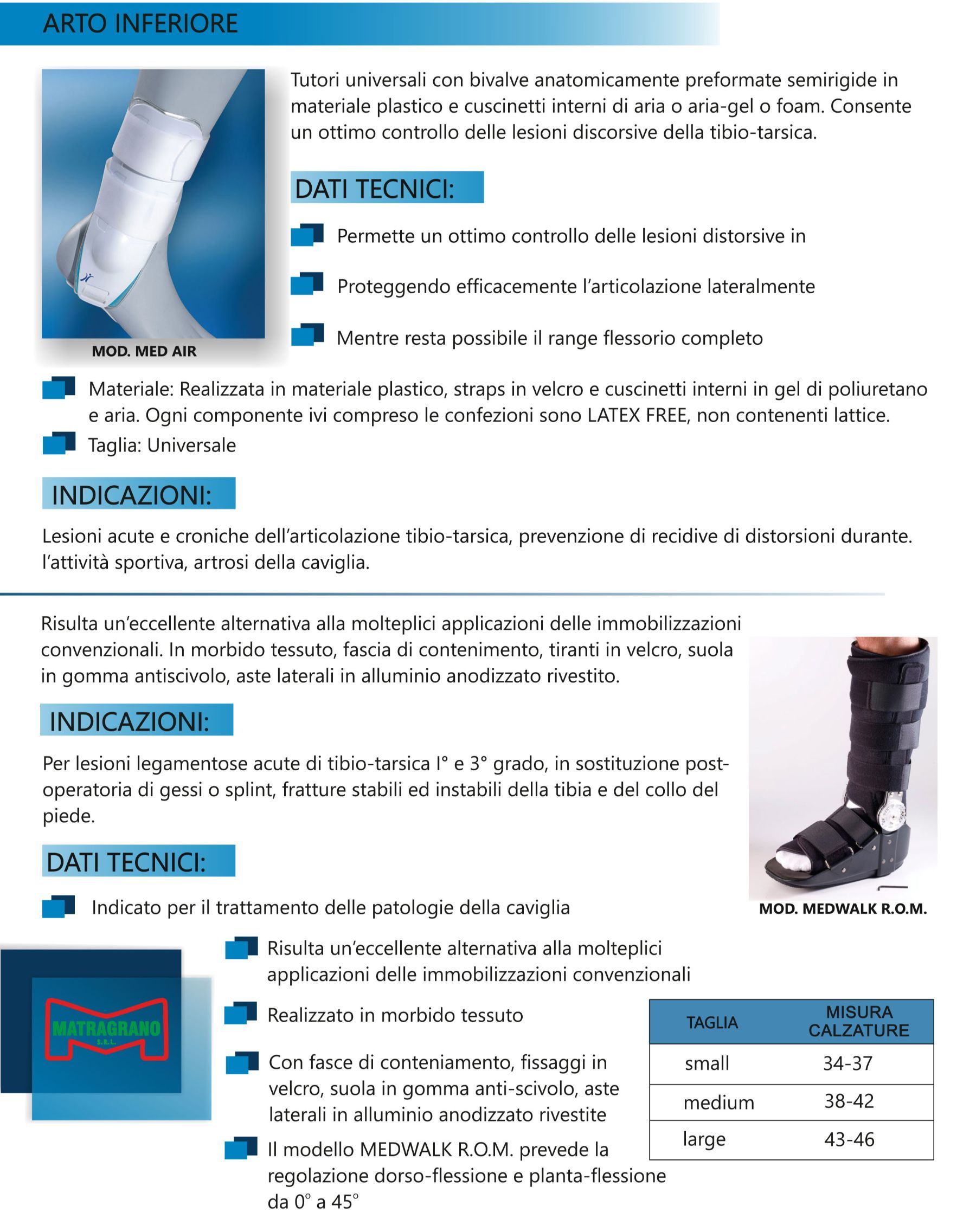 Depliant tutori piede