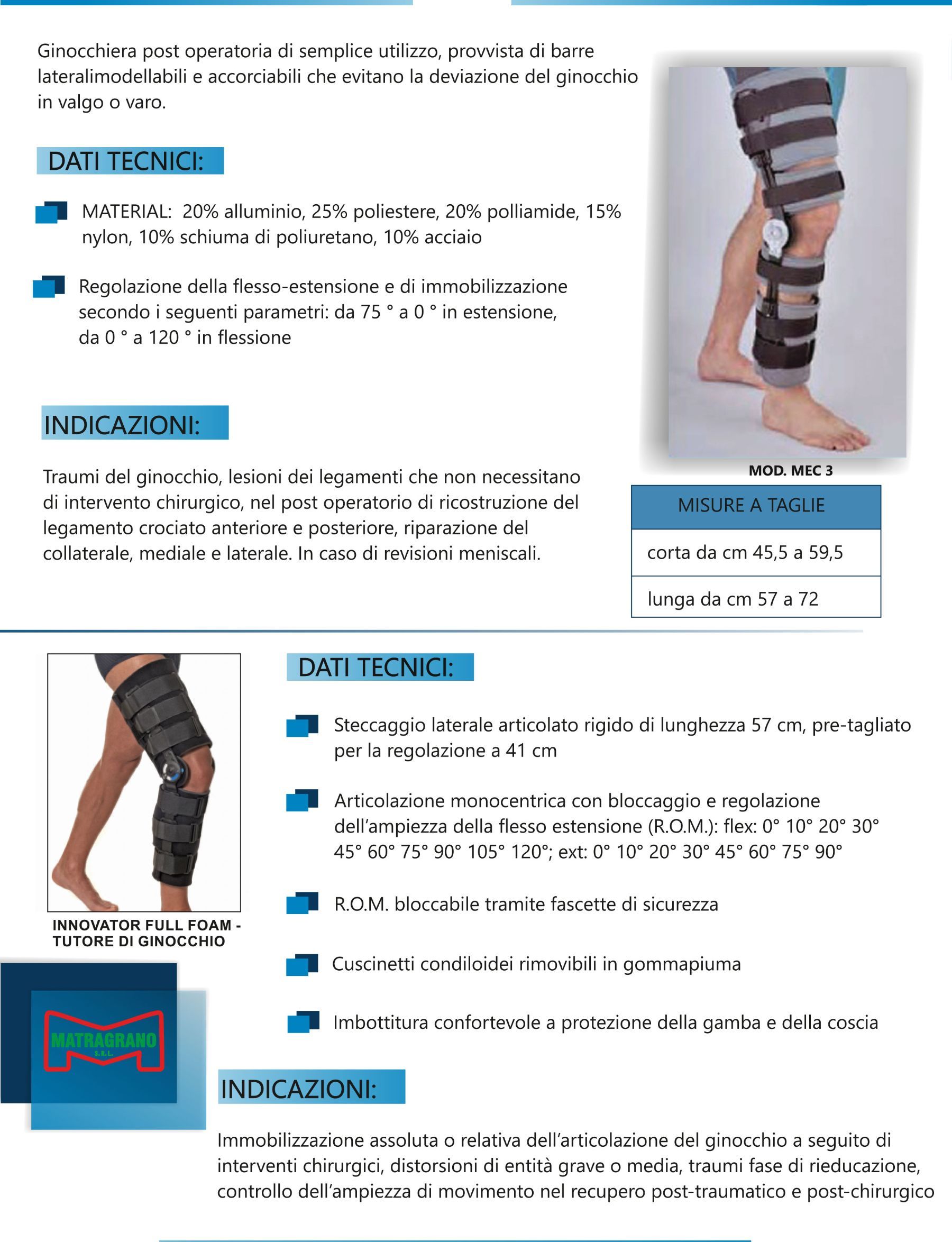 Depliant tutori gamba