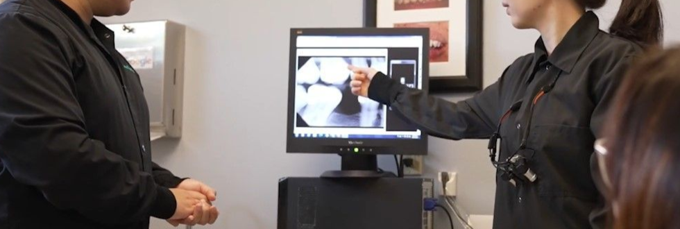 Seattle WA Periodontist explaining an X-ray