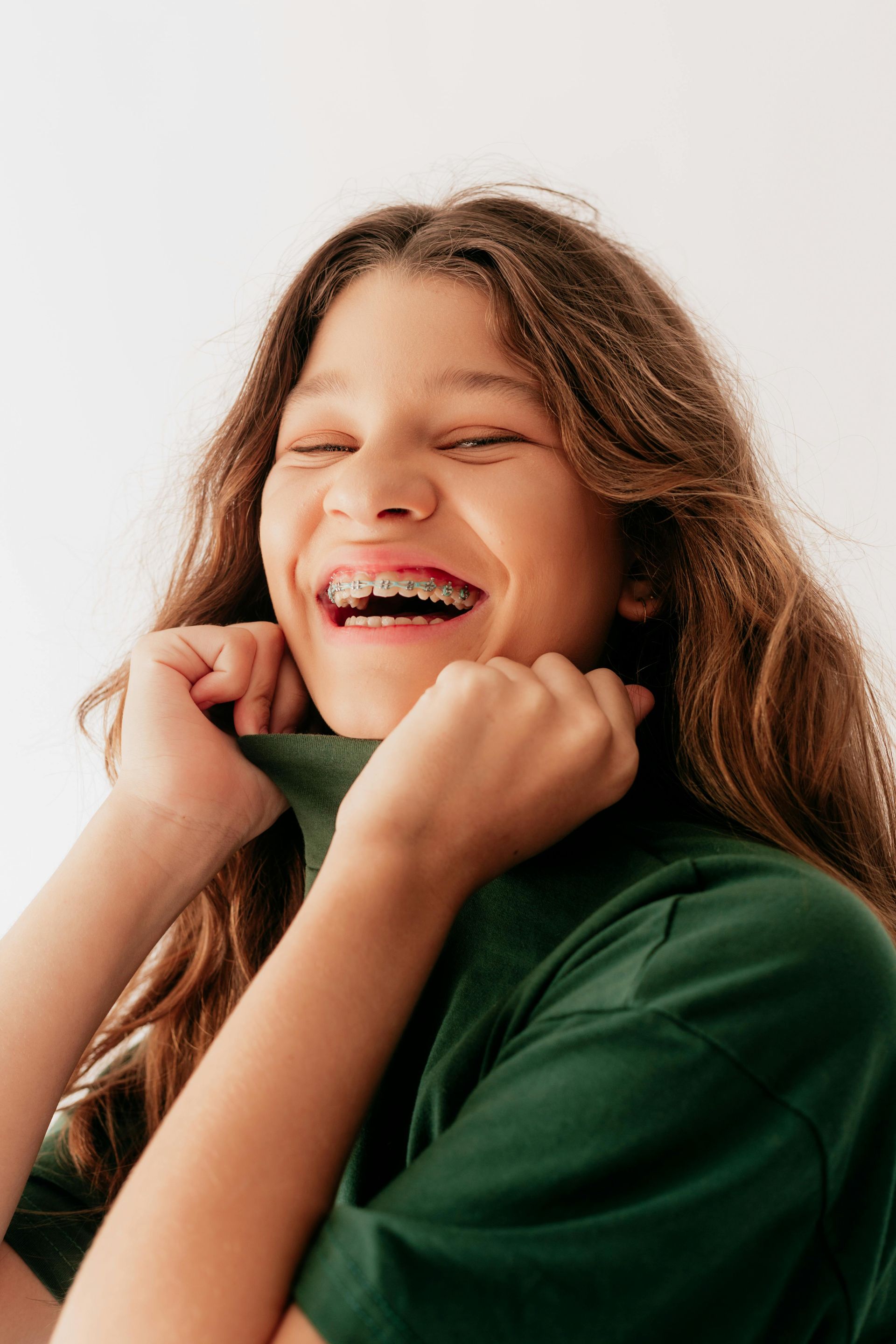 Teen girl with braces