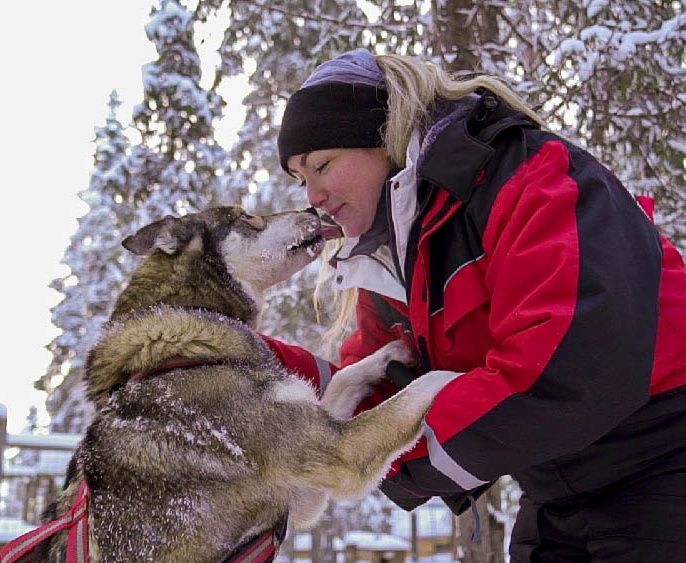 Husky Cuddling and petting in levi