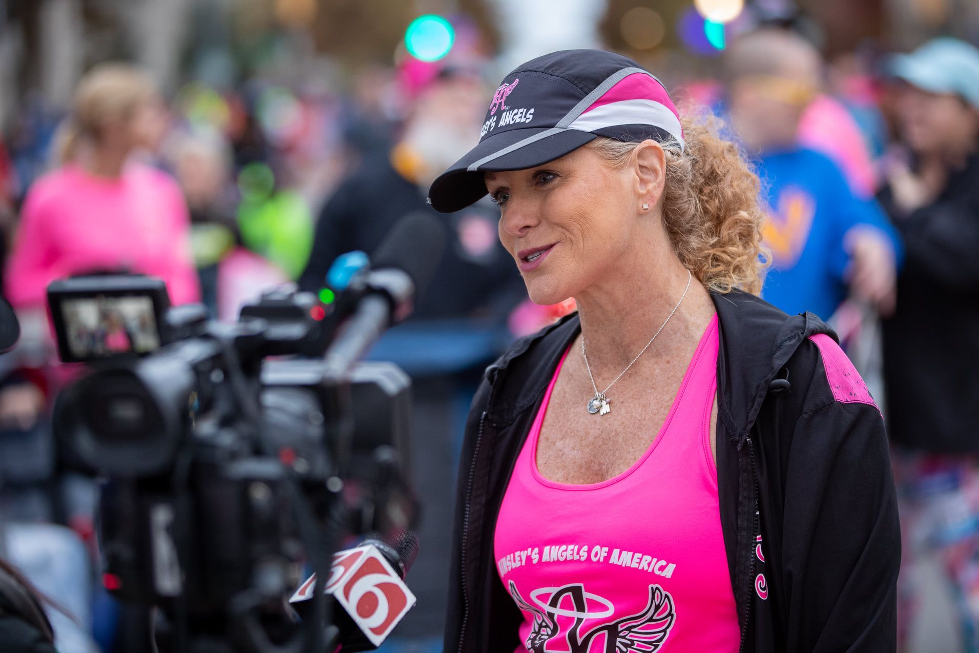 Jana Rugg speaking at Route 66 Marathon
