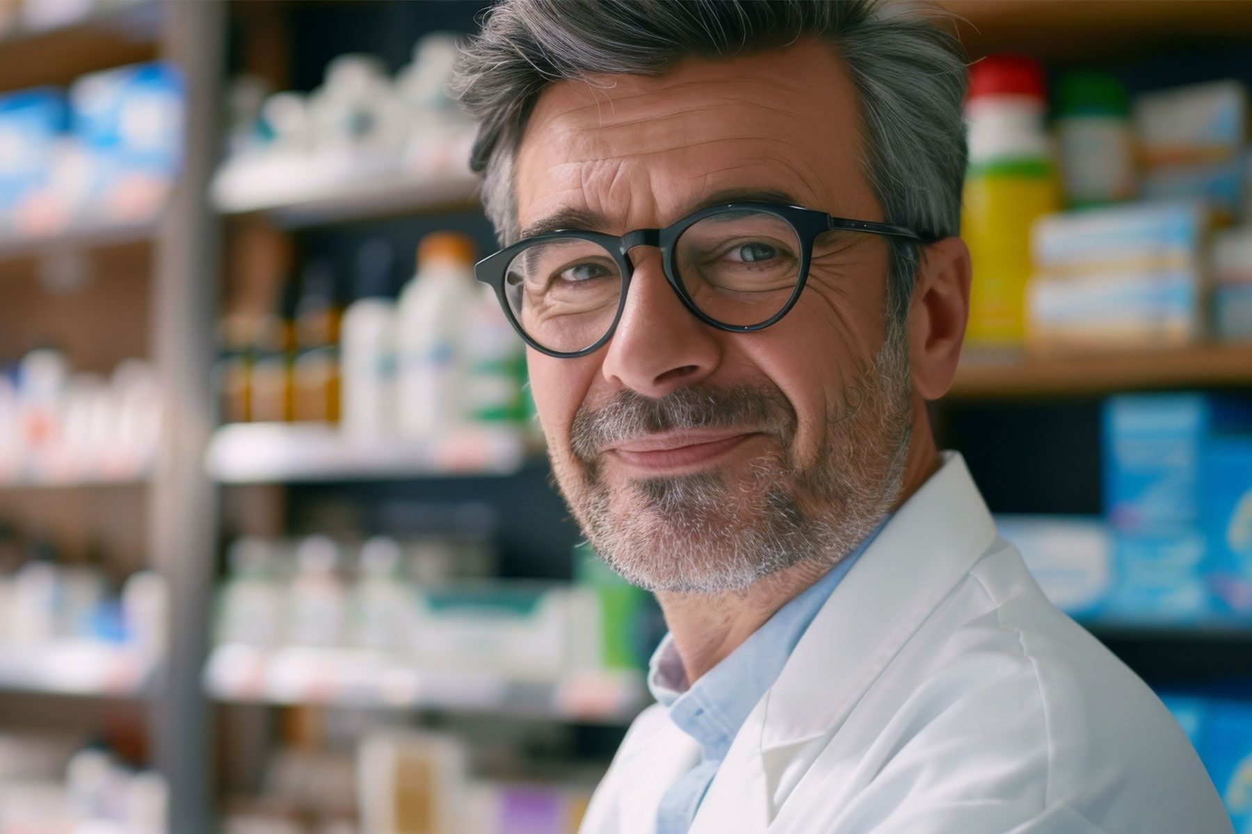 Confident pharmacist in a pharmacy setting, reflecting thoughtful career evaluation and smarter job 