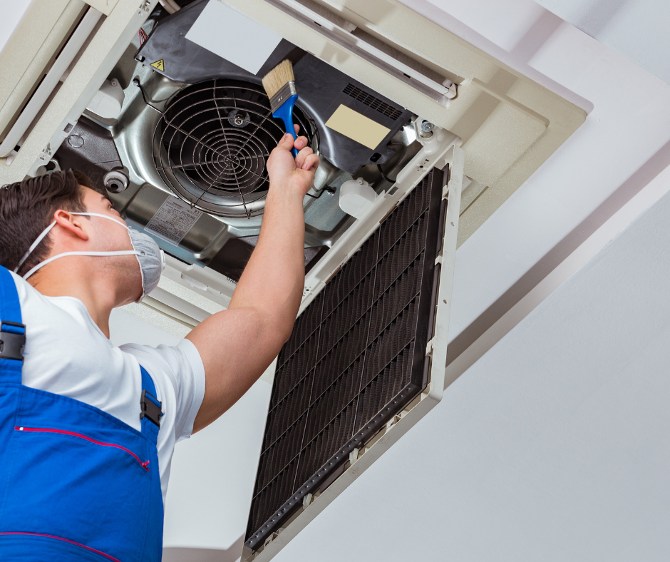 Affordable air duct services including duct cleaning performed by certified HVAC technician