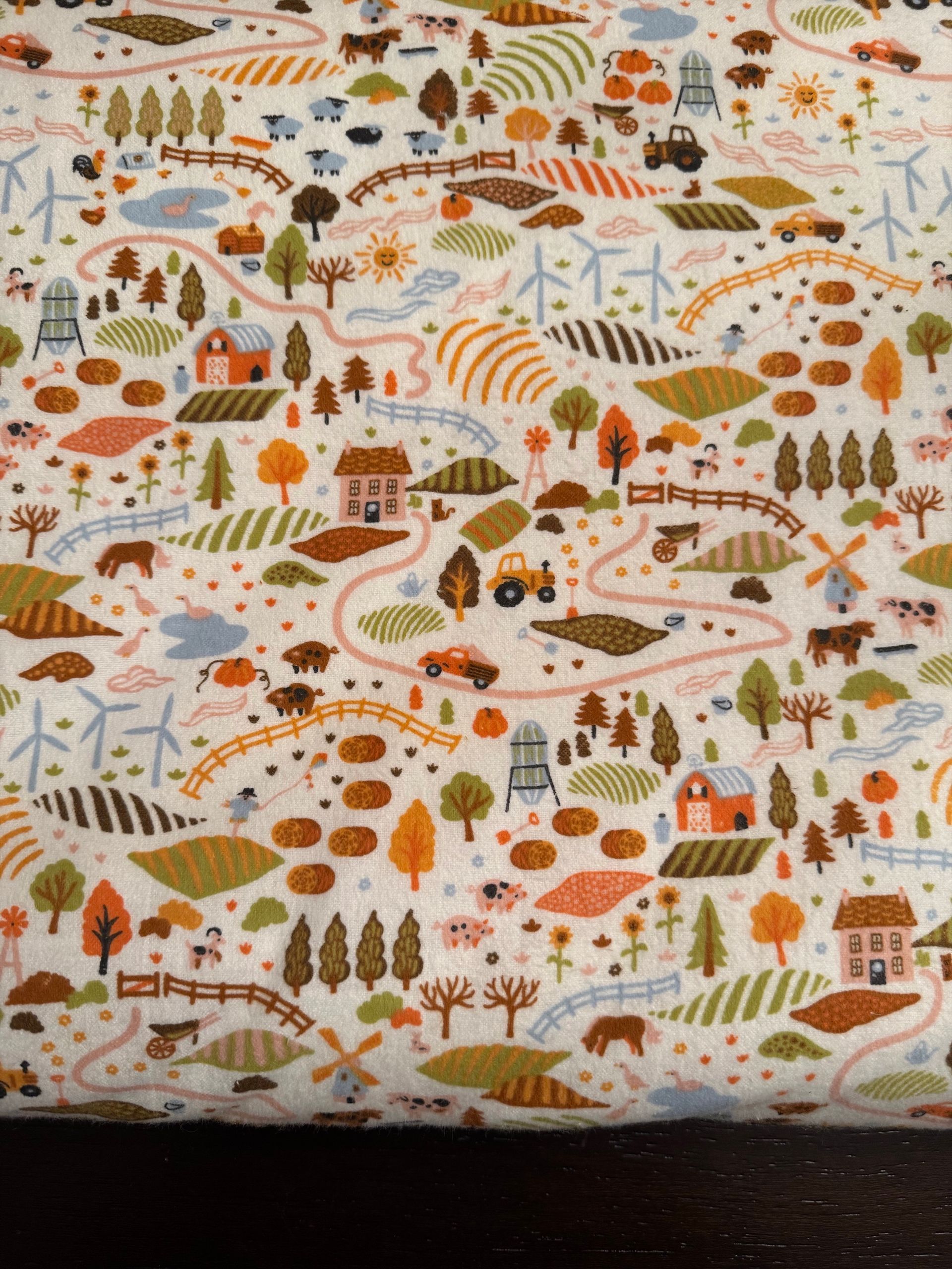 country farm printed blanket