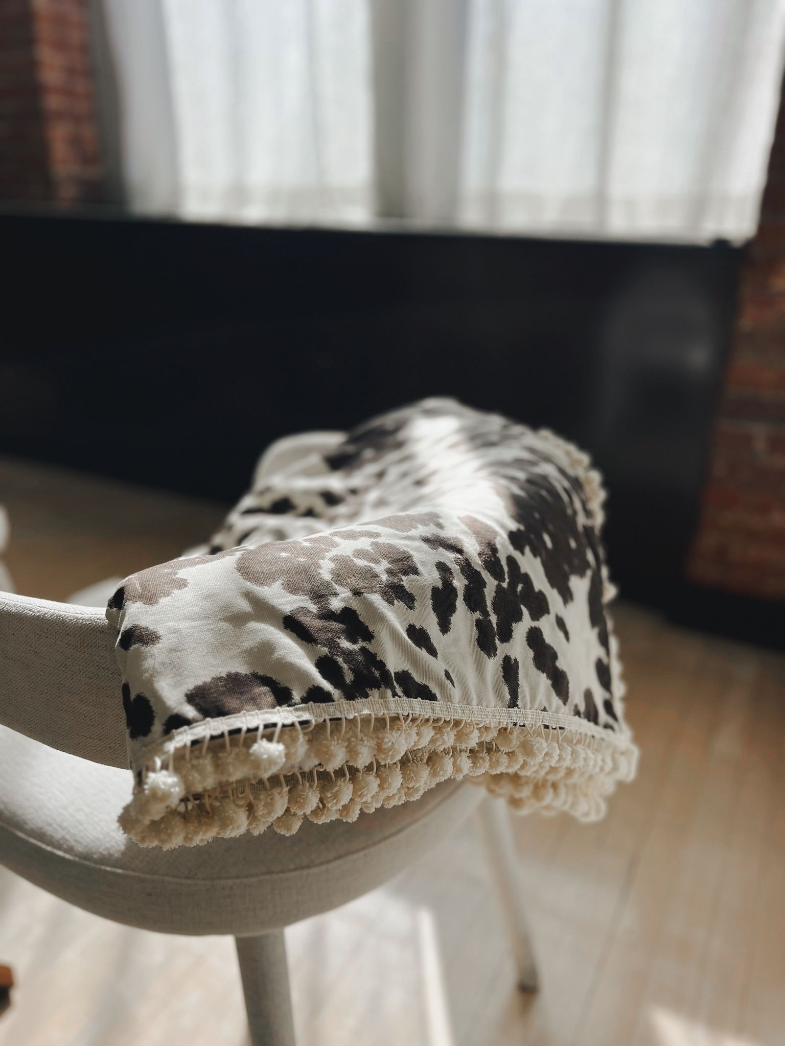 kadori sherpa baby blanket with cow print material