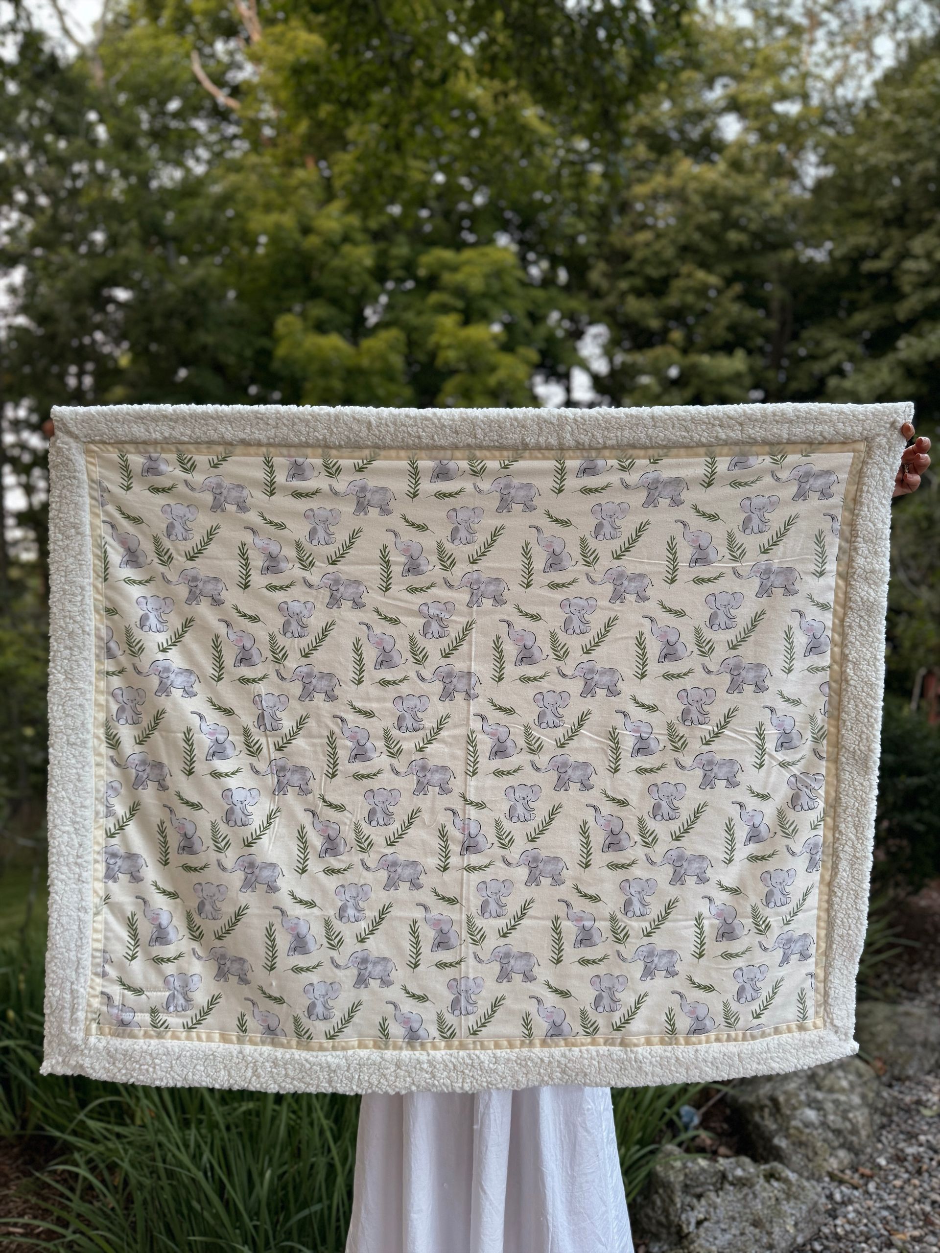 Elephant blankets in three colors