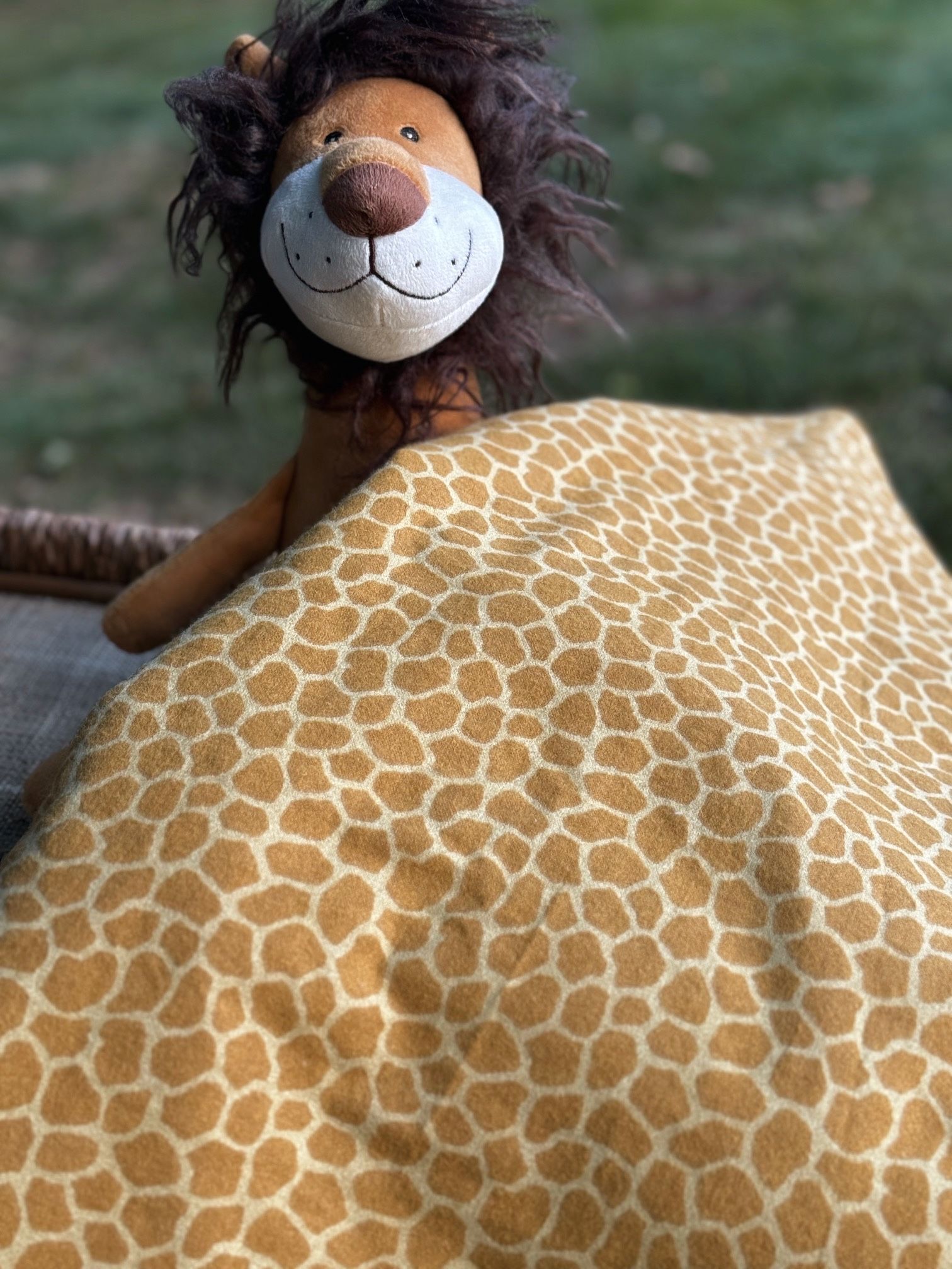 giraffe print sherpa blanket