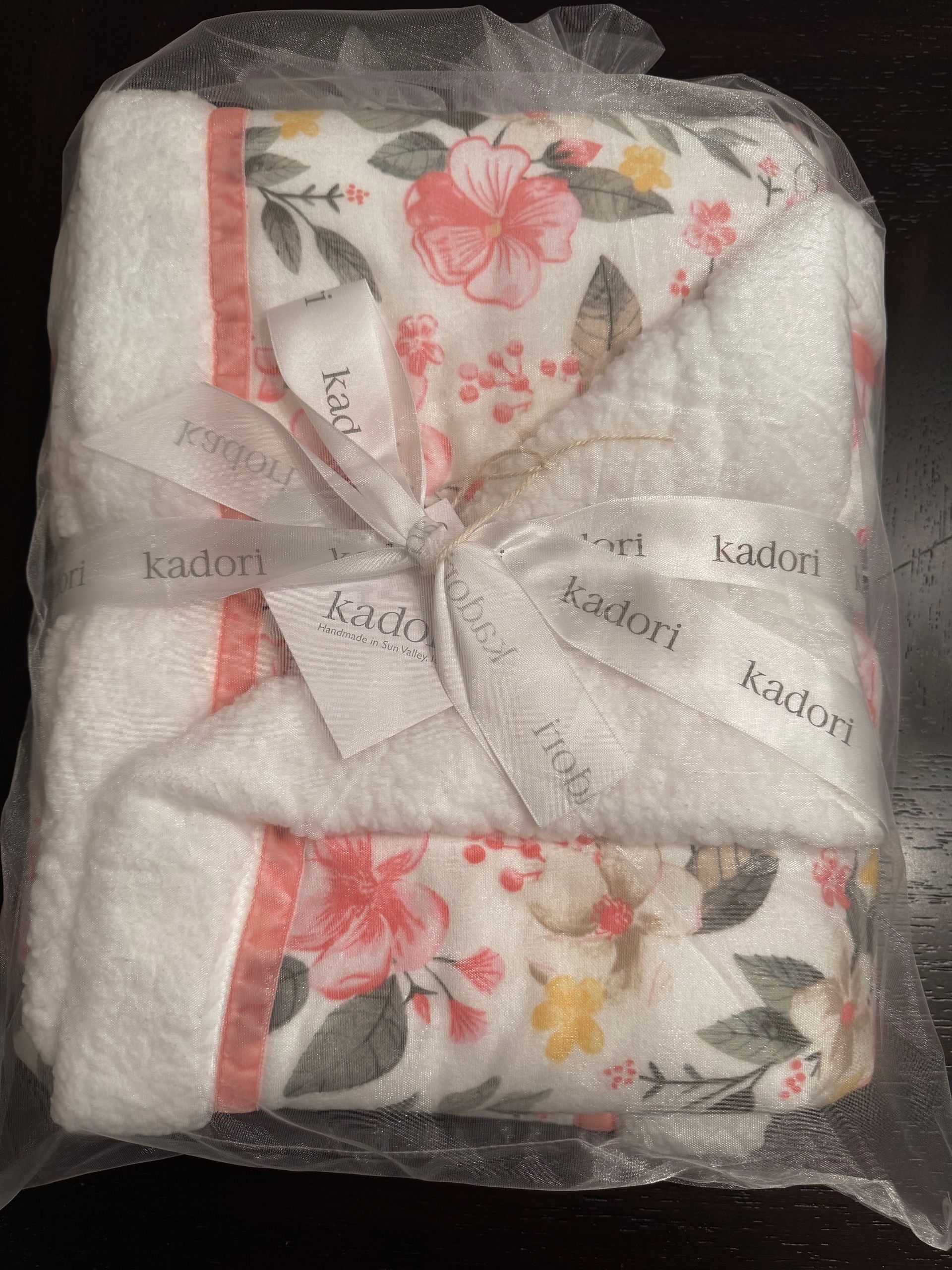 hibiscus print flower blanket