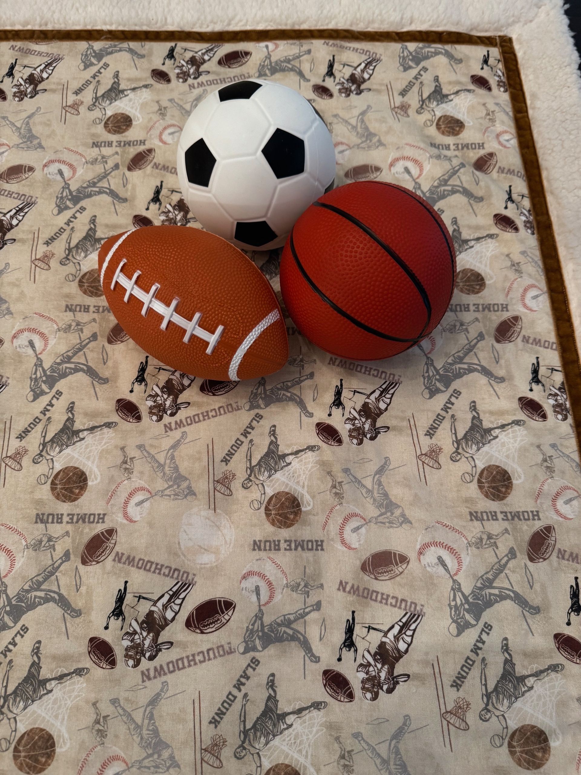 kadori sherpa baby blanket with printed sports material