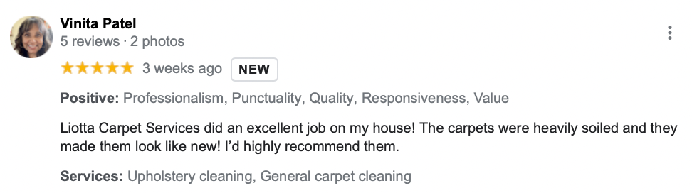 Positive Google Review