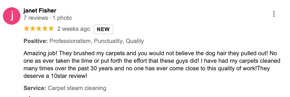 Positive Google Review