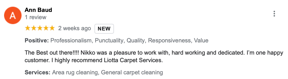 Positive Google Review