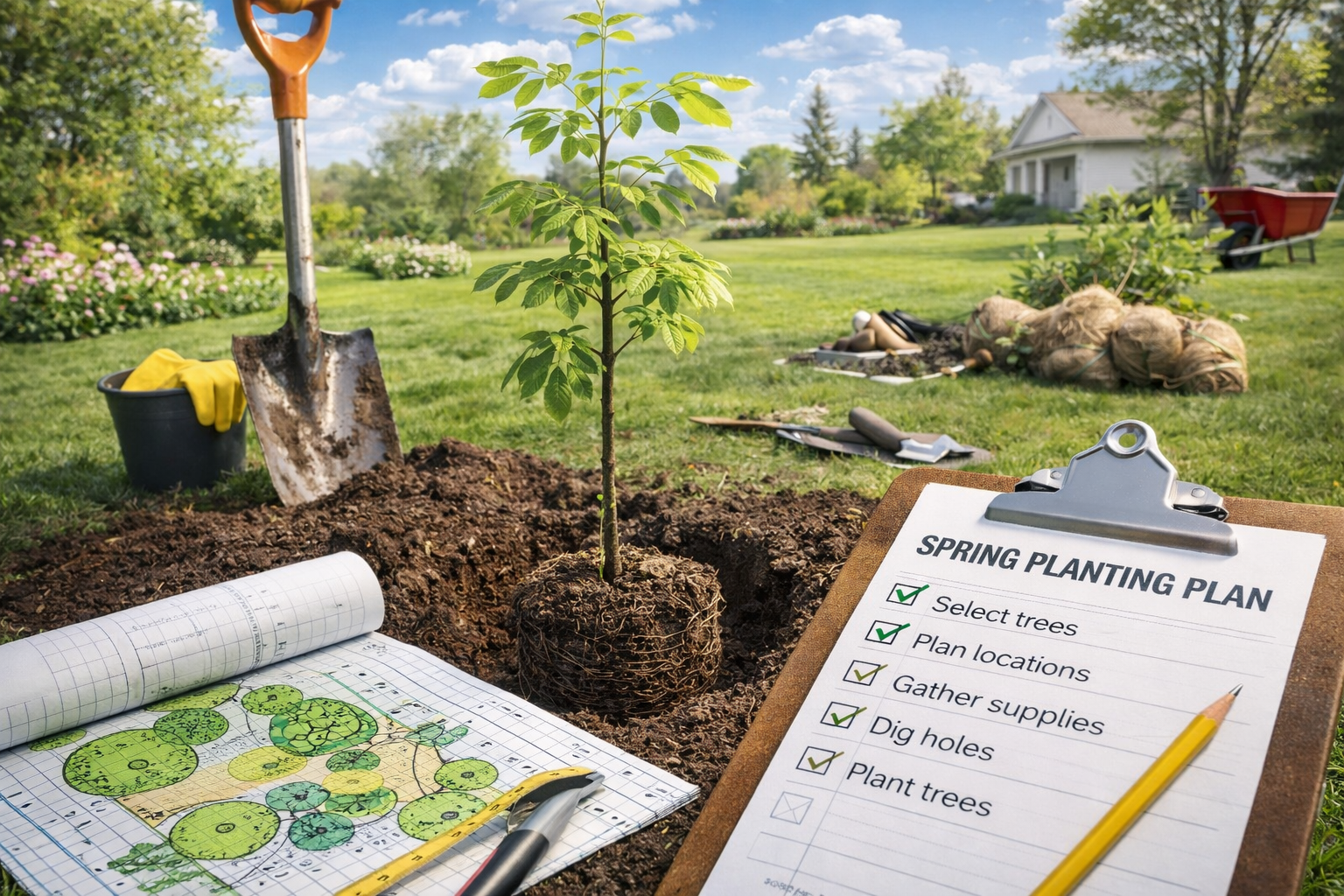 spring tree planting