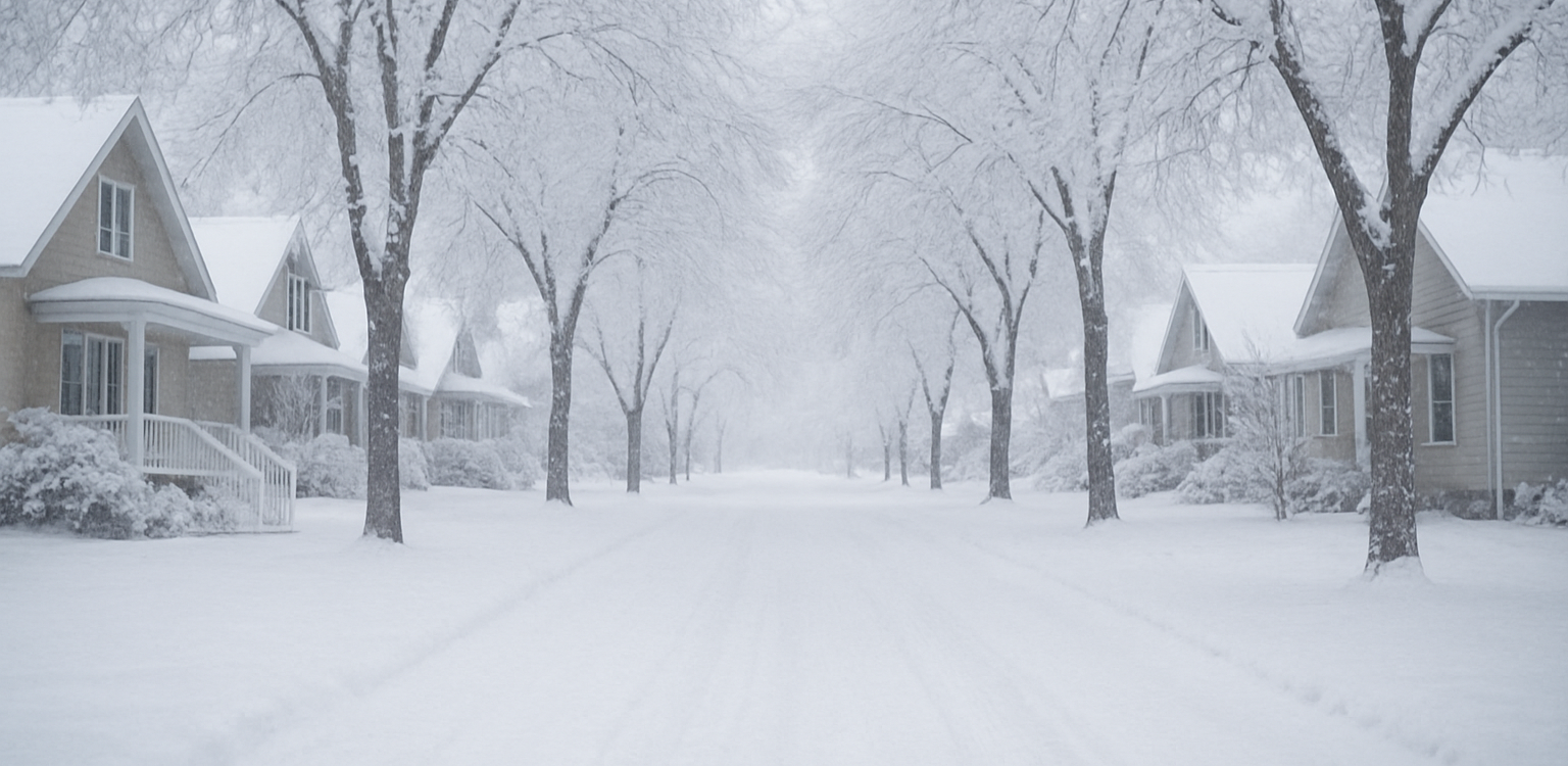 Heavy Snow On Tree Limbs