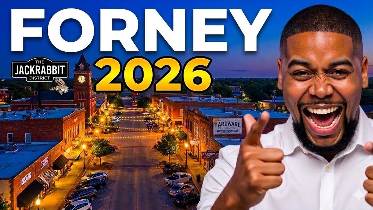 Forney 2026 banner over a city street at dusk, with a smiling man pointing at the viewer.