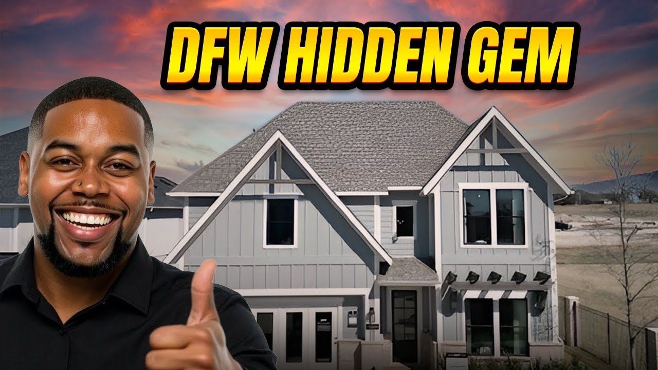 A smiling person giving a thumbs up in front of a modern, light-gray two-story house under the text 