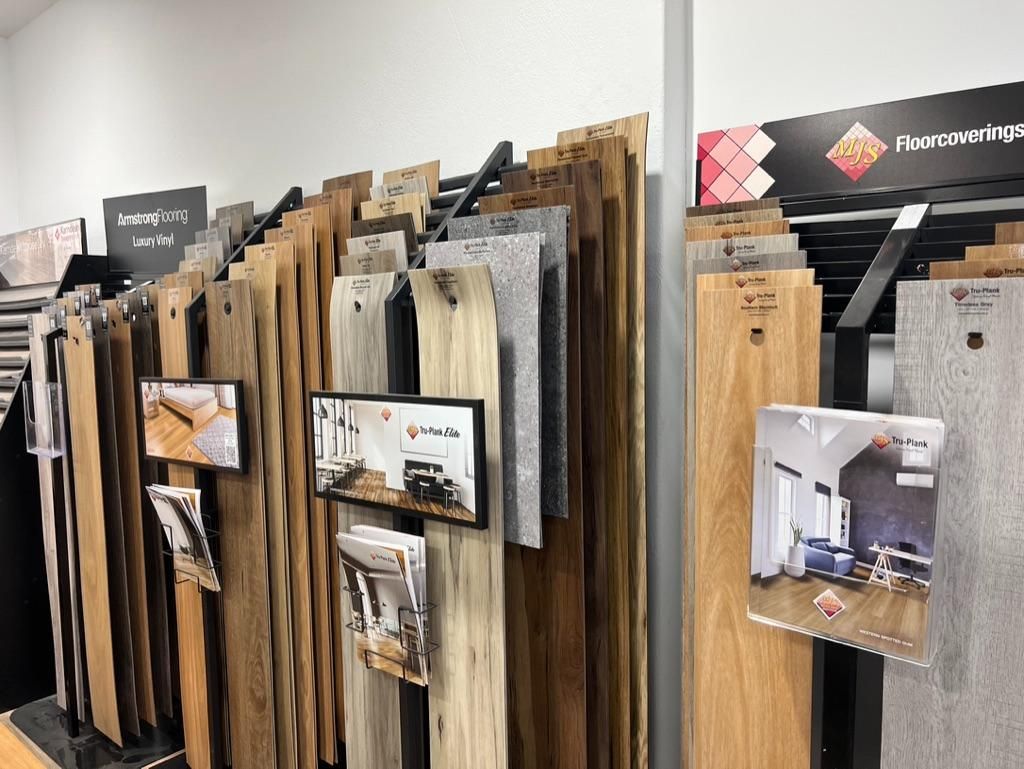 A Display of Wooden Flooring Samples in a Store — Traditional Tiles & Flooring In Woree, QLD