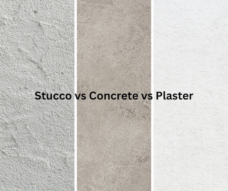 stucco vs concrete vs plaster