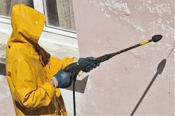 use pressure washer on stucco wall