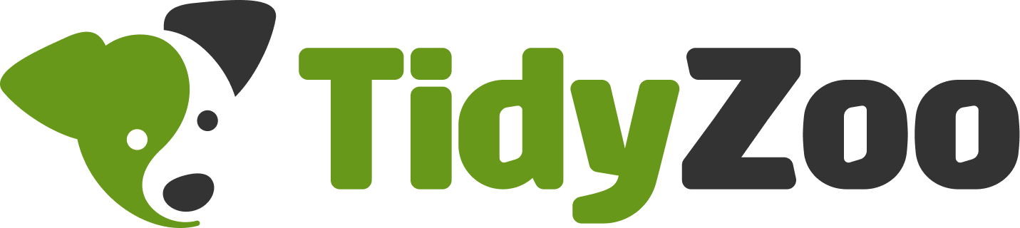 A green and black logo for tidy zoo